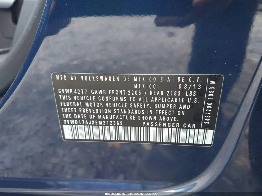 2014 VOLKSWAGEN JETTA 1.8T SE