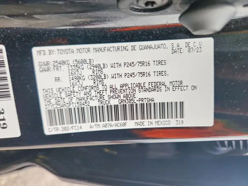 2023 TOYOTA TACOMA SR5 V6  