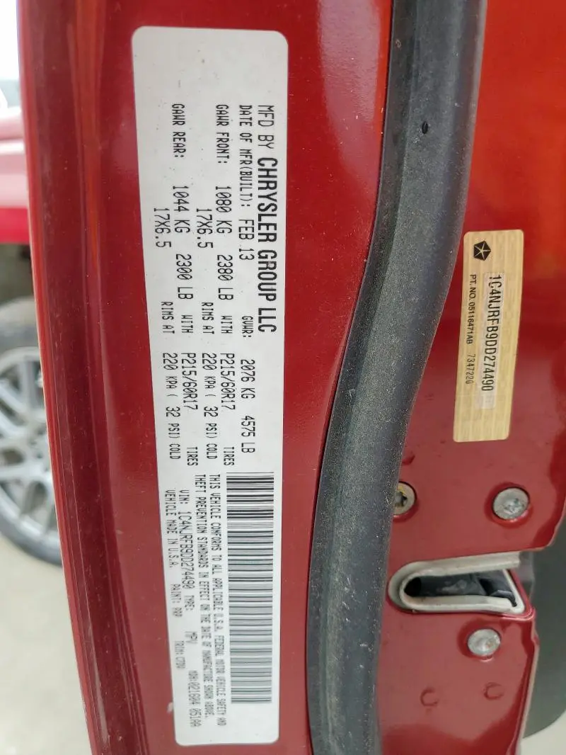 2013 JEEP PATRIOT LATITUDE  