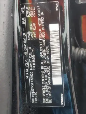 2015 VOLVO S60 PREMIER  