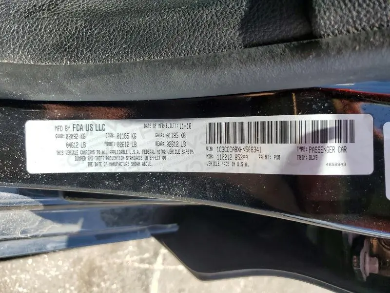 2017 CHRYSLER 200 LIMITED  