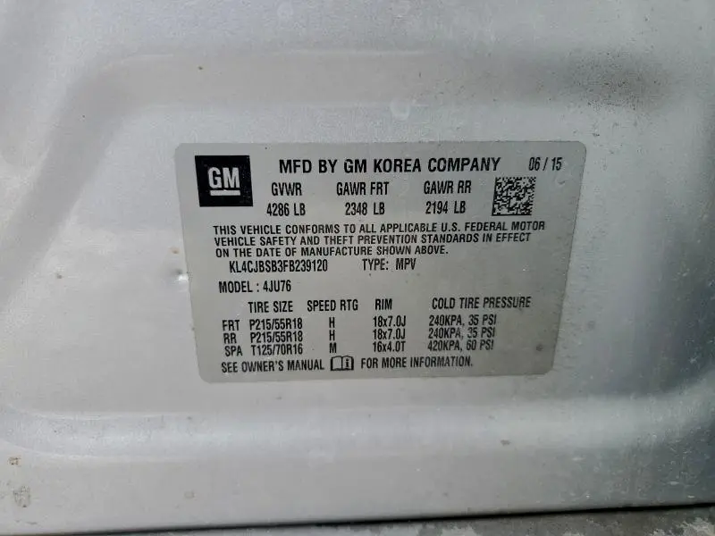 2015 BUICK ENCORE CONVENIENCE  