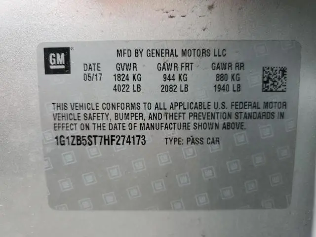 2017 CHEVROLET MALIBU LS  