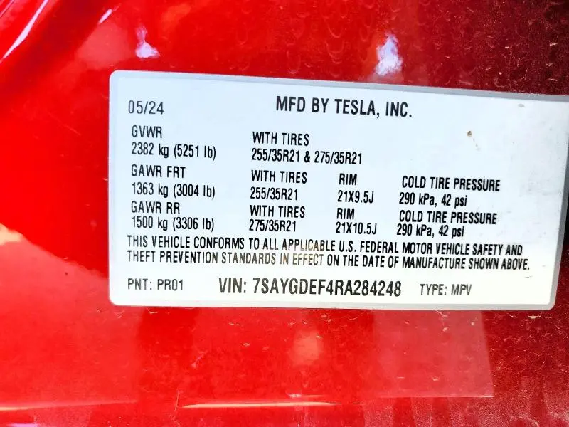 2024 TESLA MODEL Y   