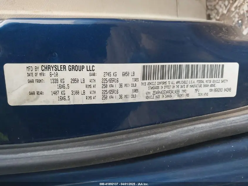 2010 DODGE GRAND CARAVAN SE