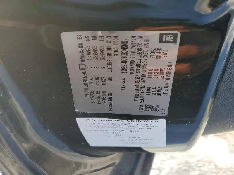 2013 CHEVROLET TAHOE K1500 LTZ  