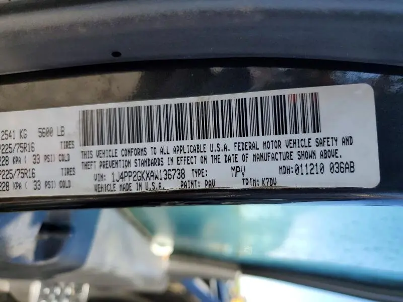 2010 JEEP LIBERTY SPORT  