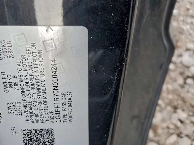 2022 CHEVROLET CAMARO LT1  