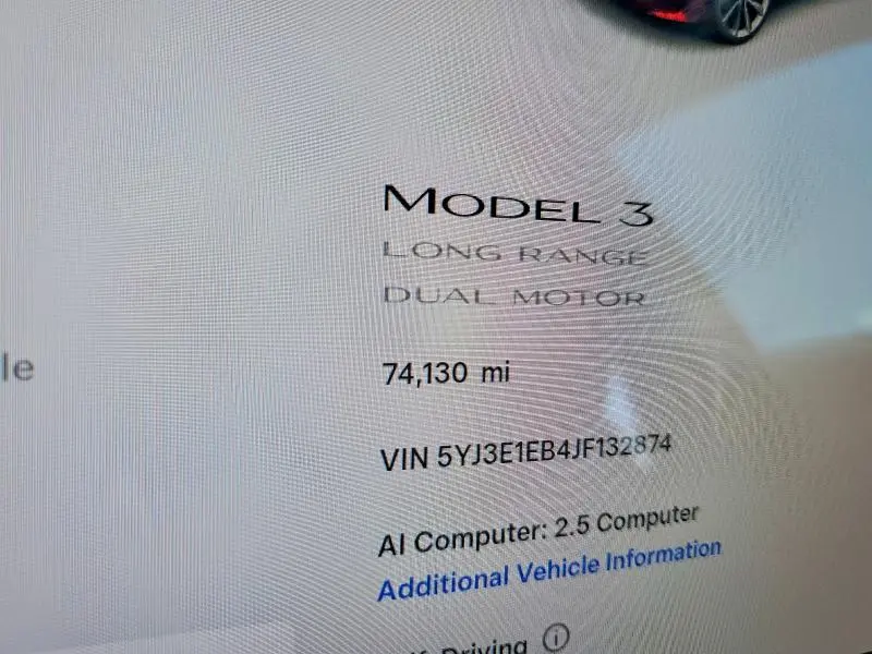 2018 TESLA MODEL 3   