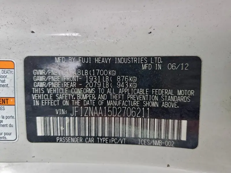 2013 TOYOTA SCION FR-S   