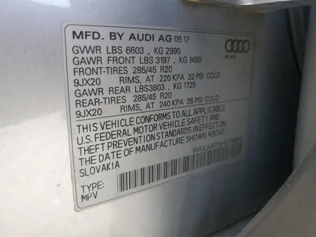2017 AUDI Q7 PREMIUM PLUS  