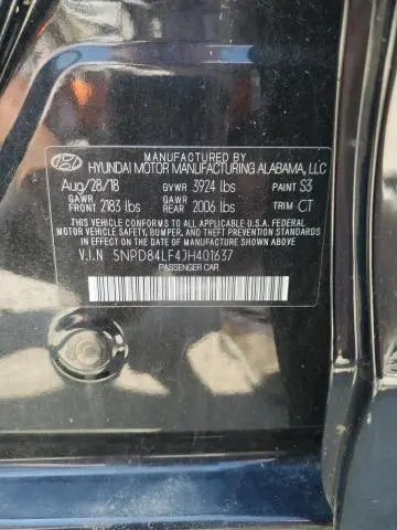 2018 HYUNDAI ELANTRA SEL  