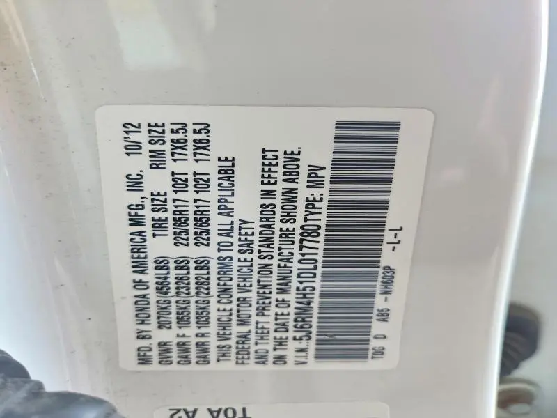 2013 HONDA CR-V EX  