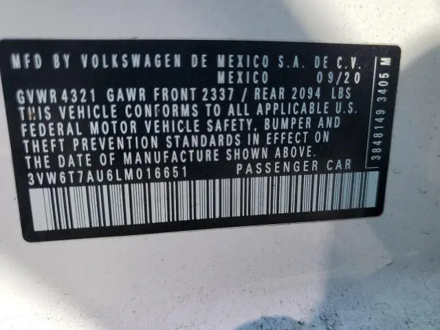 2020 VOLKSWAGEN GTI S