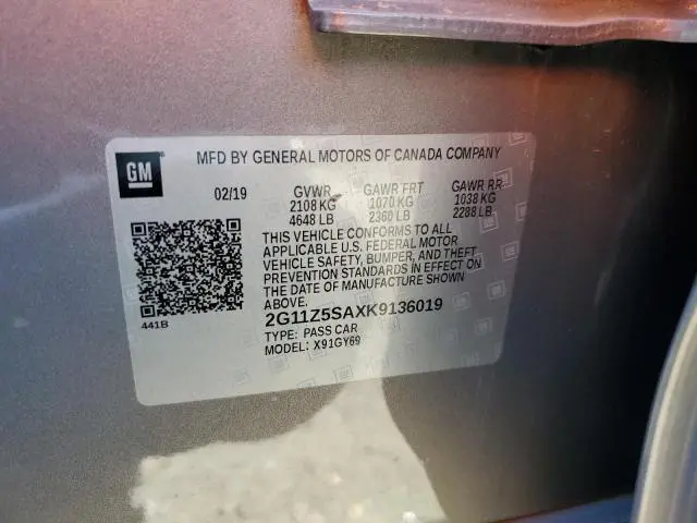 2019 CHEVROLET IMPALA LT  