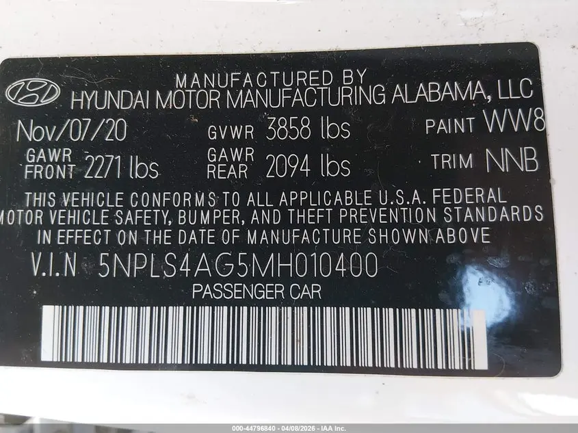 2021 HYUNDAI ELANTRA SEL