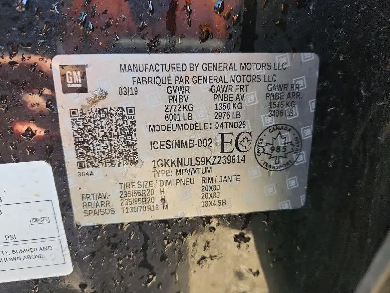 2019 GMC ACADIA SLT-1  