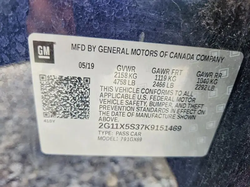 2019 CHEVROLET IMPALA LS  