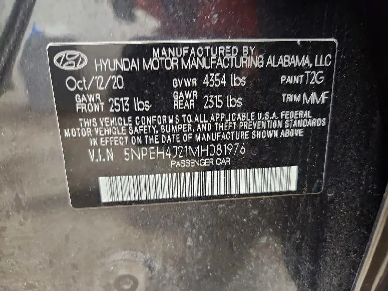 2021 HYUNDAI SONATA LIMITED  