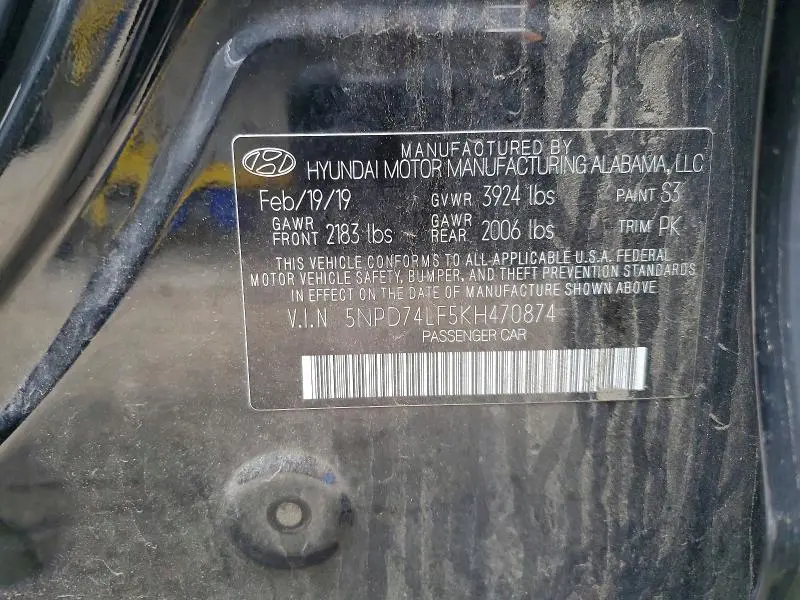 2019 HYUNDAI ELANTRA SE  