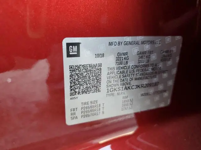 2019 GMC YUKON SLE  