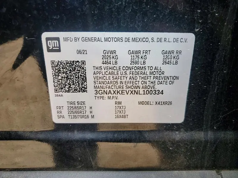 2022 CHEVROLET EQUINOX LT  