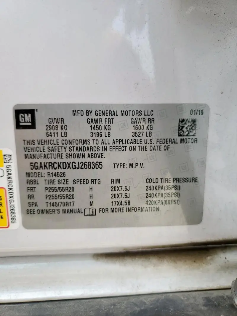 2016 BUICK ENCLAVE   