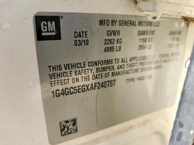 2010 BUICK LACROSSE CXL  