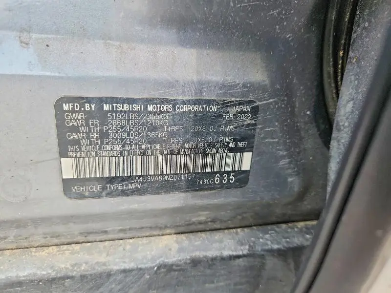 2022 MITSUBISHI OUTLANDER SEL  