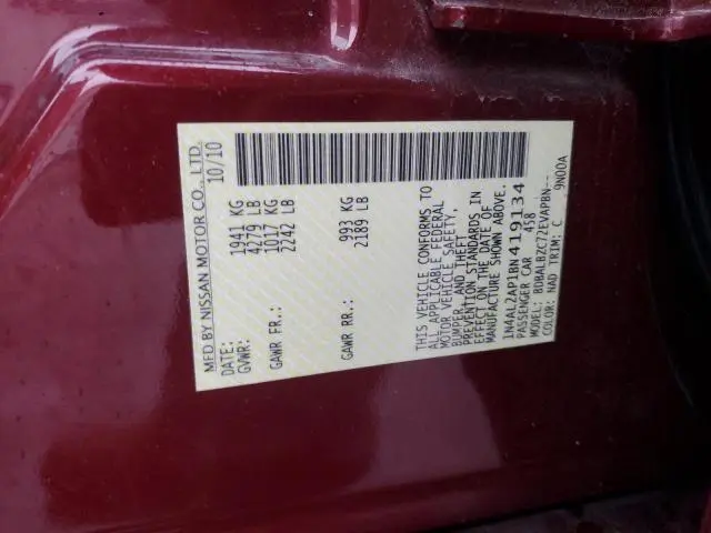 2011 NISSAN ALTIMA BASE  