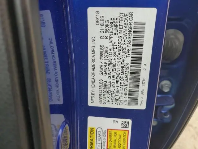 2018 HONDA ACCORD SPORT  