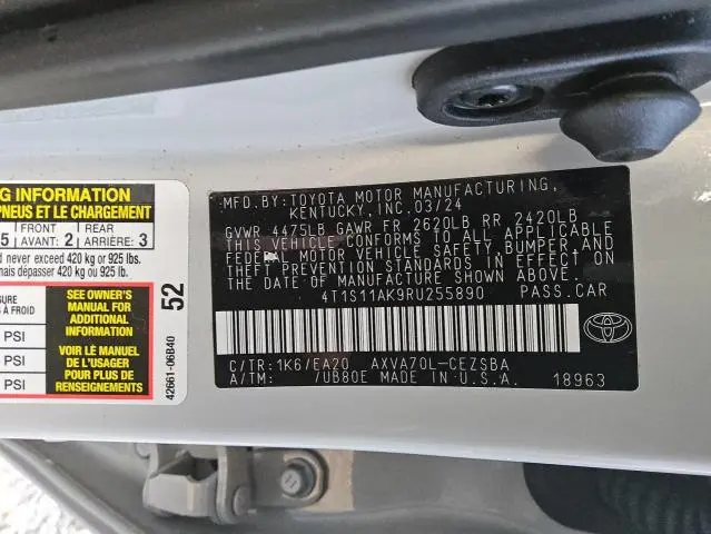 2024 TOYOTA CAMRY SE NIGHT SHADE  