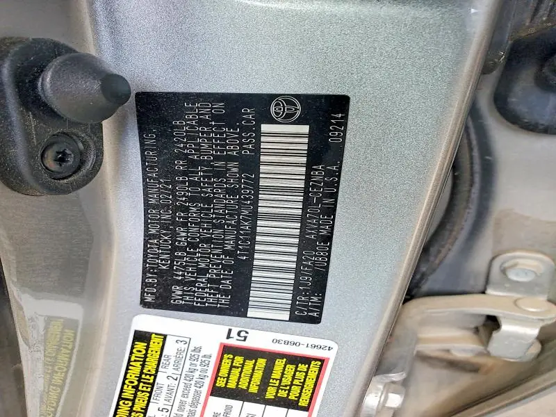 2021 TOYOTA CAMRY LE  