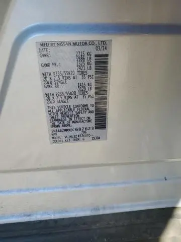 2014 NISSAN PATHFINDER S  