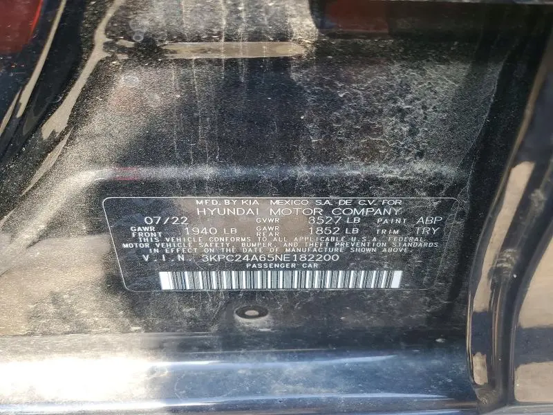 2022 HYUNDAI ACCENT SE  