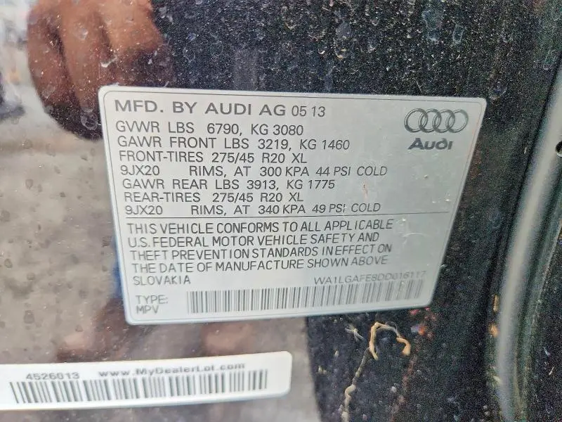2013 AUDI Q7 PREMIUM PLUS  