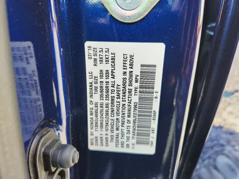 2018 HONDA CR-V EXL  
