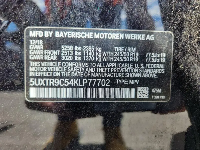 2019 BMW X3 XDRIVE30I  