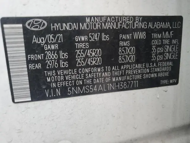 2022 HYUNDAI SANTA FE CALLIGRAPHY  