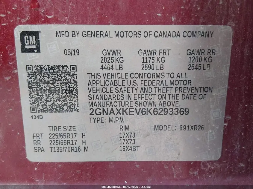 2019 CHEVROLET EQUINOX LT