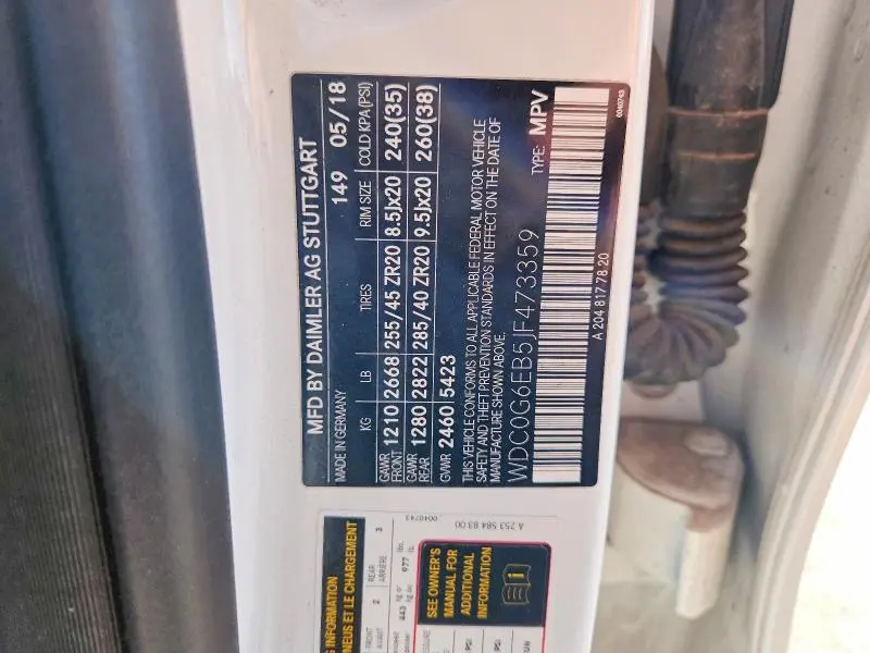 2018 MERCEDES-BENZ GLC 43 4MATIC AMG  