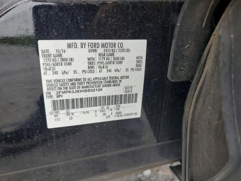 2017 FORD EDGE SEL  