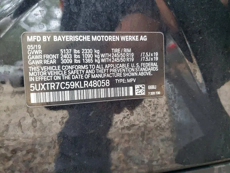 2019 BMW X3 SDRIVE30I  