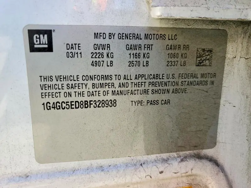 2011 BUICK LACROSSE CXL  