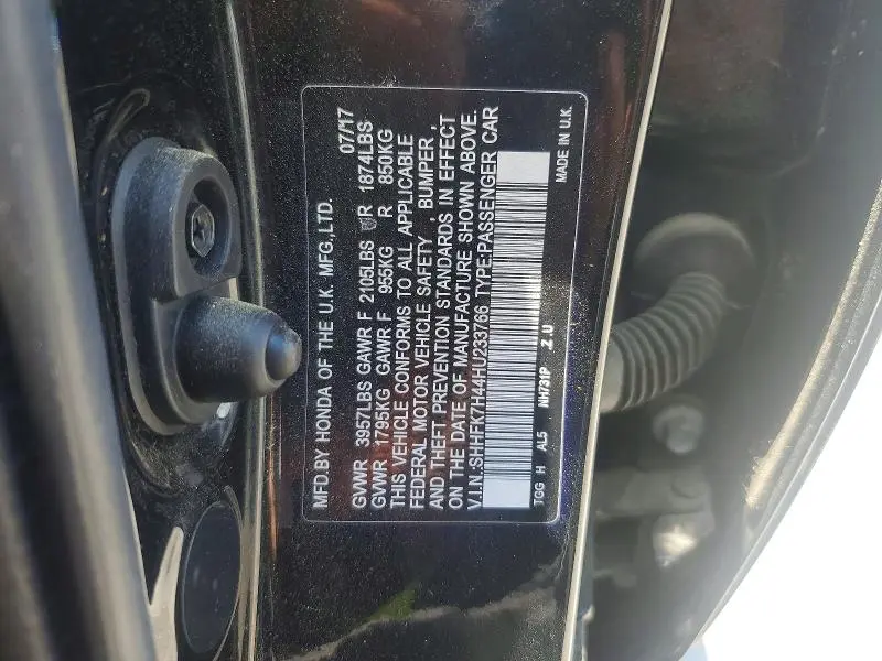 2017 HONDA CIVIC SPORT  