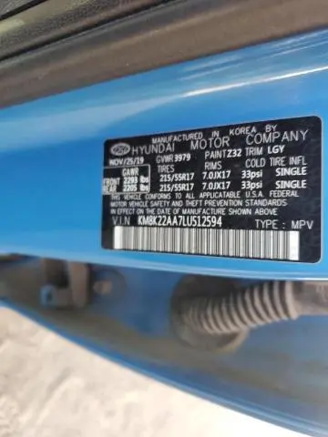 2020 HYUNDAI KONA SEL