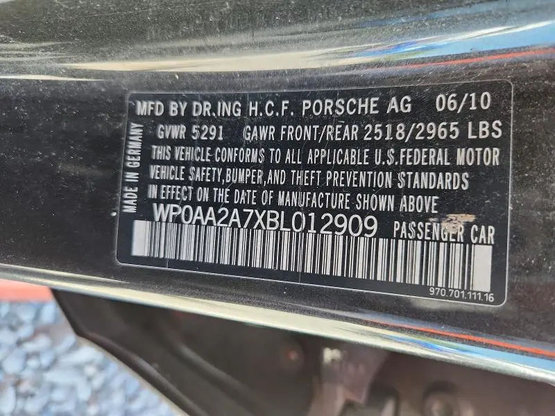 2011 PORSCHE PANAMERA 2  