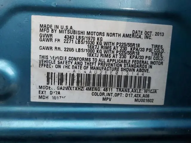 2014 MITSUBISHI OUTLANDER SPORT SE