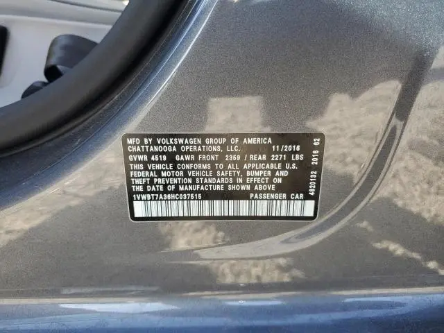 2017 VOLKSWAGEN PASSAT SE  