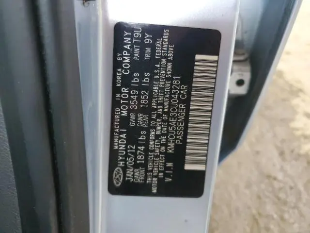 2012 HYUNDAI ACCENT GLS  